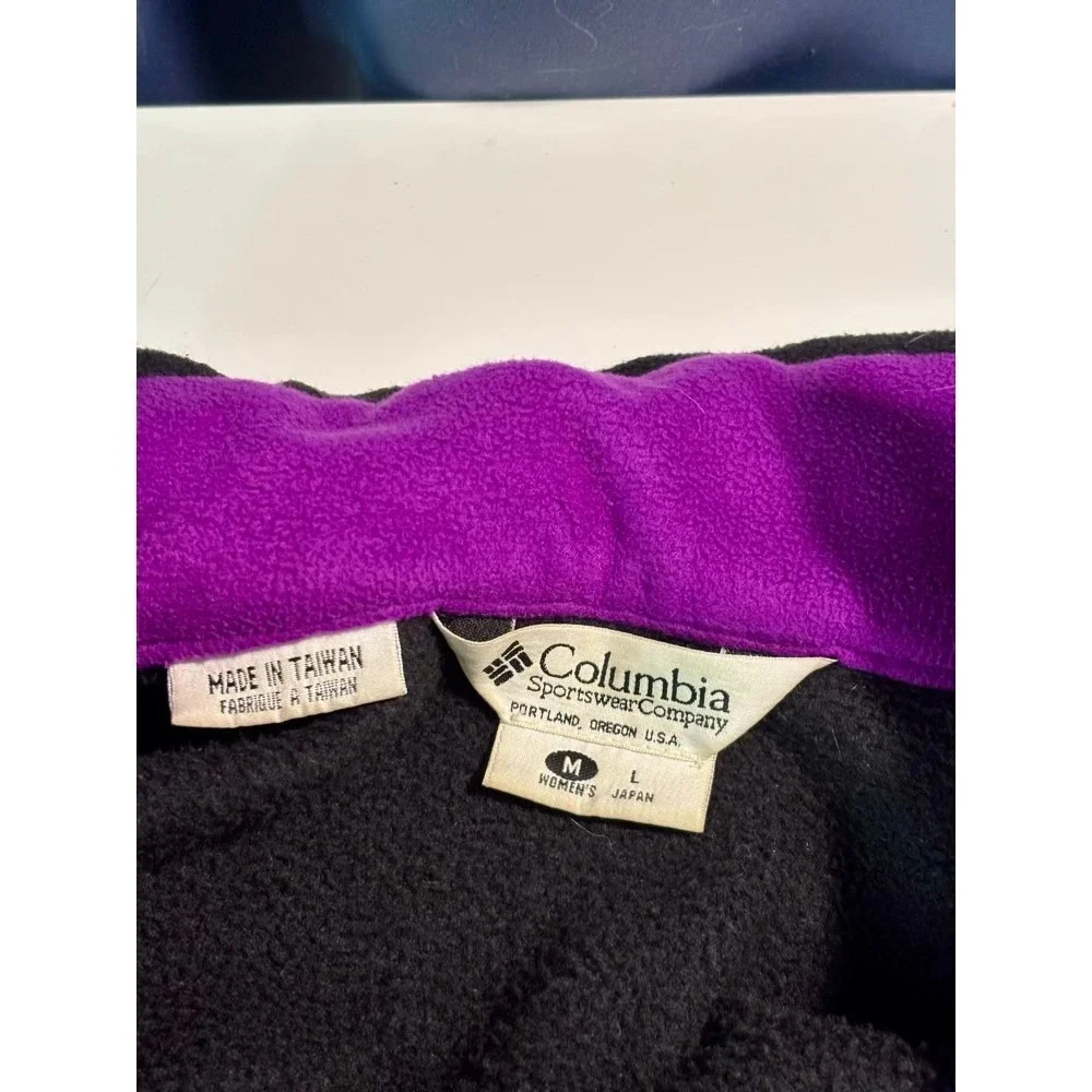 Columbia Bugaboo 3-in-1 Interchange Jacket Womens Medium Purple VTG Ski Retro